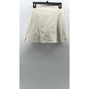 GIRLFRIEND COLLECTIVE Women's White Solid Pull-On Sport Tennis Mini Skort SZ S